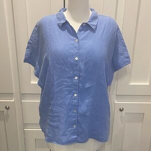 Tommy Bahama 100% Linen Buttondown Blouse